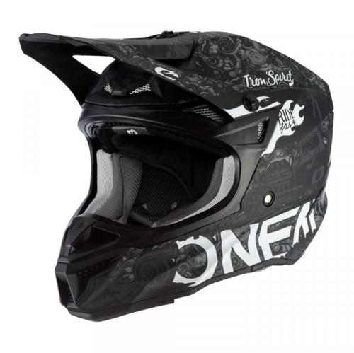 Oneal Шлем кроссовый 5Series Polyacrylite Черный/Белый в Москве